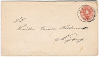 Very early Danish stationery envelope